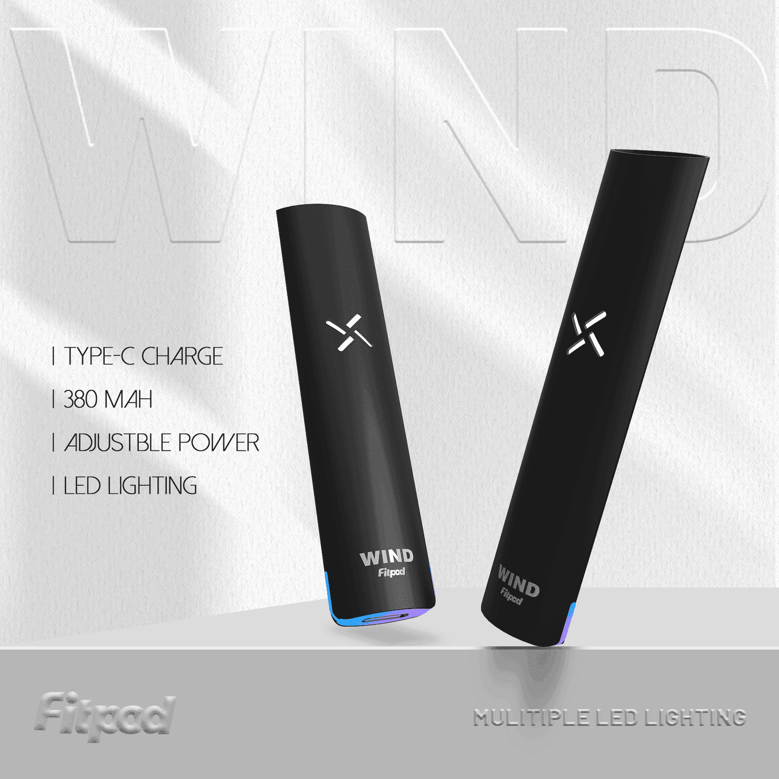 Fitpod Wind氣流發光一代電子煙可調壓主機:圖片 2